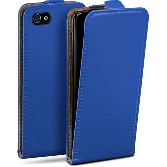 moex Flip Case iPhone 4S Klapphülle Leder Optik – Royal-Blue moex Flip Case iPhone 4S Klapphülle Leder Optik – Royal-Blue