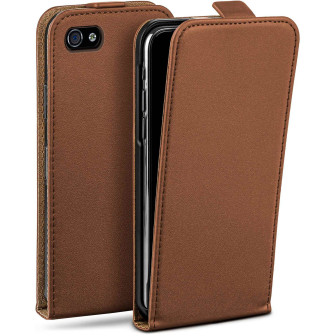 moex Flip Case iPhone 4S Klapphülle Leder Optik – Umber-Brown moex Flip Case iPhone 4S Klapphülle Leder Optik – Umber-Brown