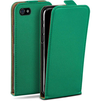 moex Flip Case iPhone 4S Klapphülle Leder Optik – Emerald-Green moex Flip Case iPhone 4S Klapphülle Leder Optik – Emerald-Green