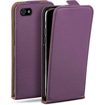moex Flip Case iPhone 4S Klapphülle Leder Optik – Indigo-Violet moex Flip Case iPhone 4S Klapphülle Leder Optik – Indigo-Violet