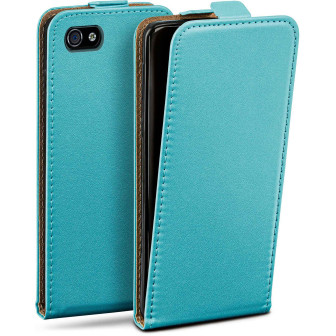 moex Flip Case iPhone 4S Klapphülle Leder Optik – Aqua-Cyan moex Flip Case iPhone 4S Klapphülle Leder Optik – Aqua-Cyan