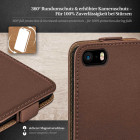 moex Flip Case iPhone 5 Klapphülle Leder Optik – Produktbild 3