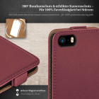 moex Flip Case iPhone 5 Klapphülle Leder Optik – Weiteres Produktbild 3