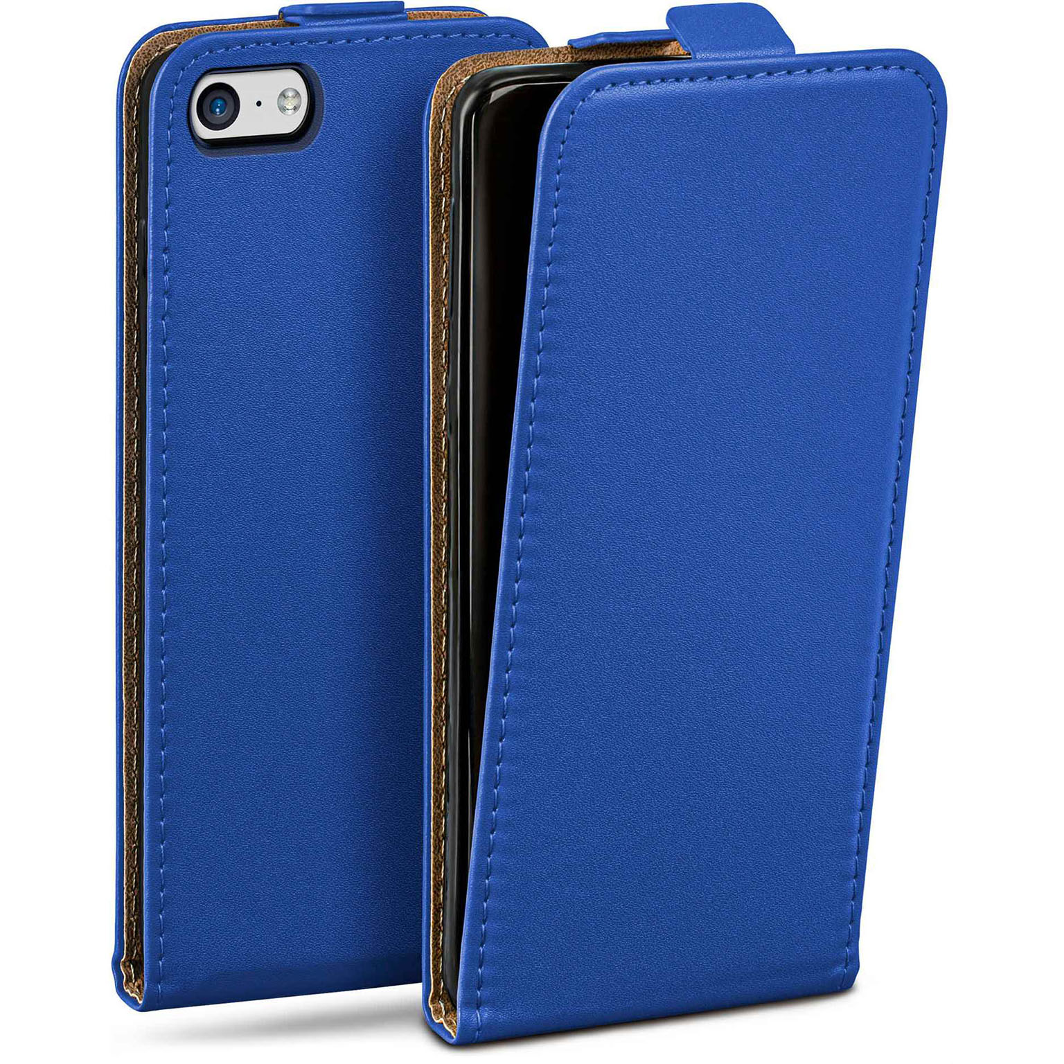 moex Flip Case iPhone 5c Klapphülle Leder Optik Hauptbild