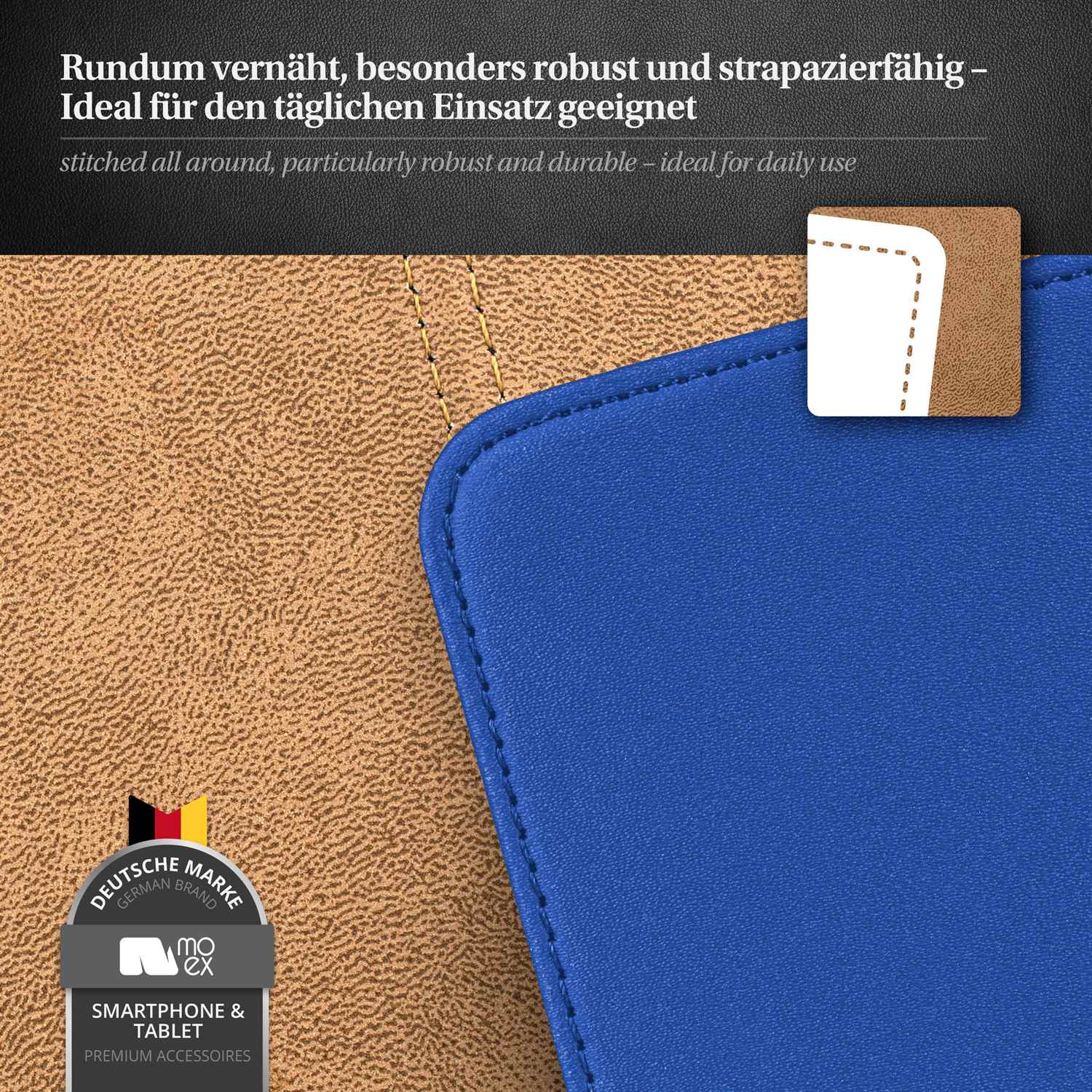 moex Flip Case iPhone 5c Klapphülle Leder Optik – Weiteres Produktbild 4