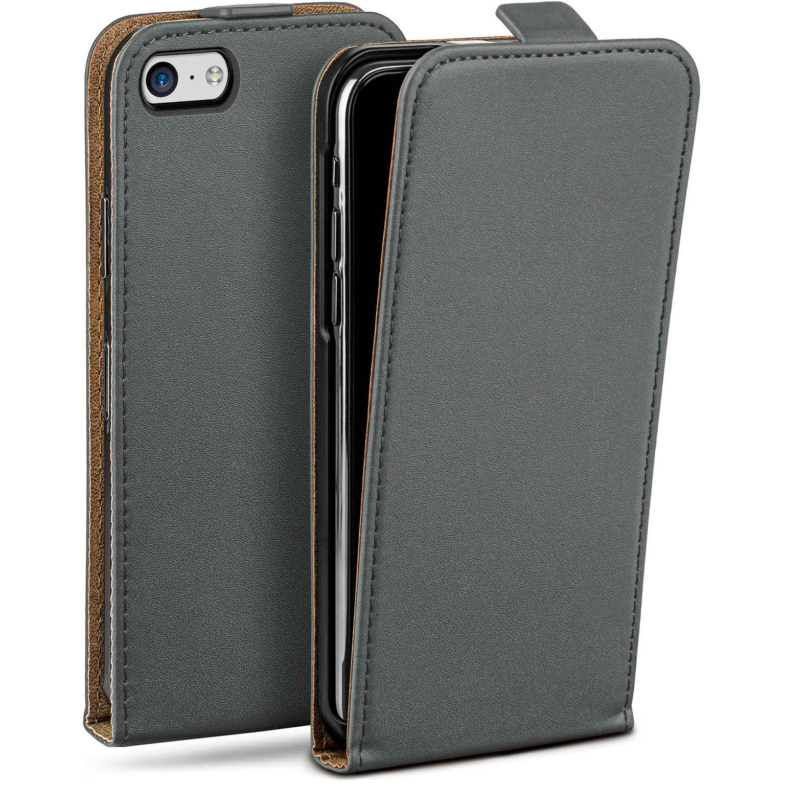 moex Flip Case iPhone 5c Klapphülle Leder Optik Hauptbild