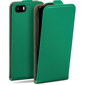 moex Flip Case iPhone 5s Klapphülle Leder Optik – Emerald-Green moex Flip Case iPhone 5s Klapphülle Leder Optik – Emerald-Green