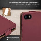 moex Flip Case iPhone 5s Klapphülle Leder Optik – Weiteres Produktbild 3