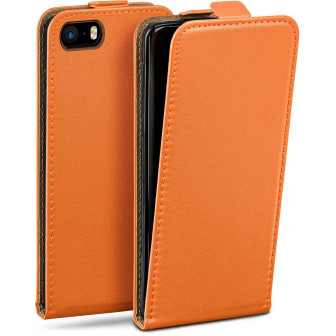 moex Flip Case iPhone 5s Klapphülle Leder Optik – Canyon-Orange moex Flip Case iPhone 5s Klapphülle Leder Optik – Canyon-Orange