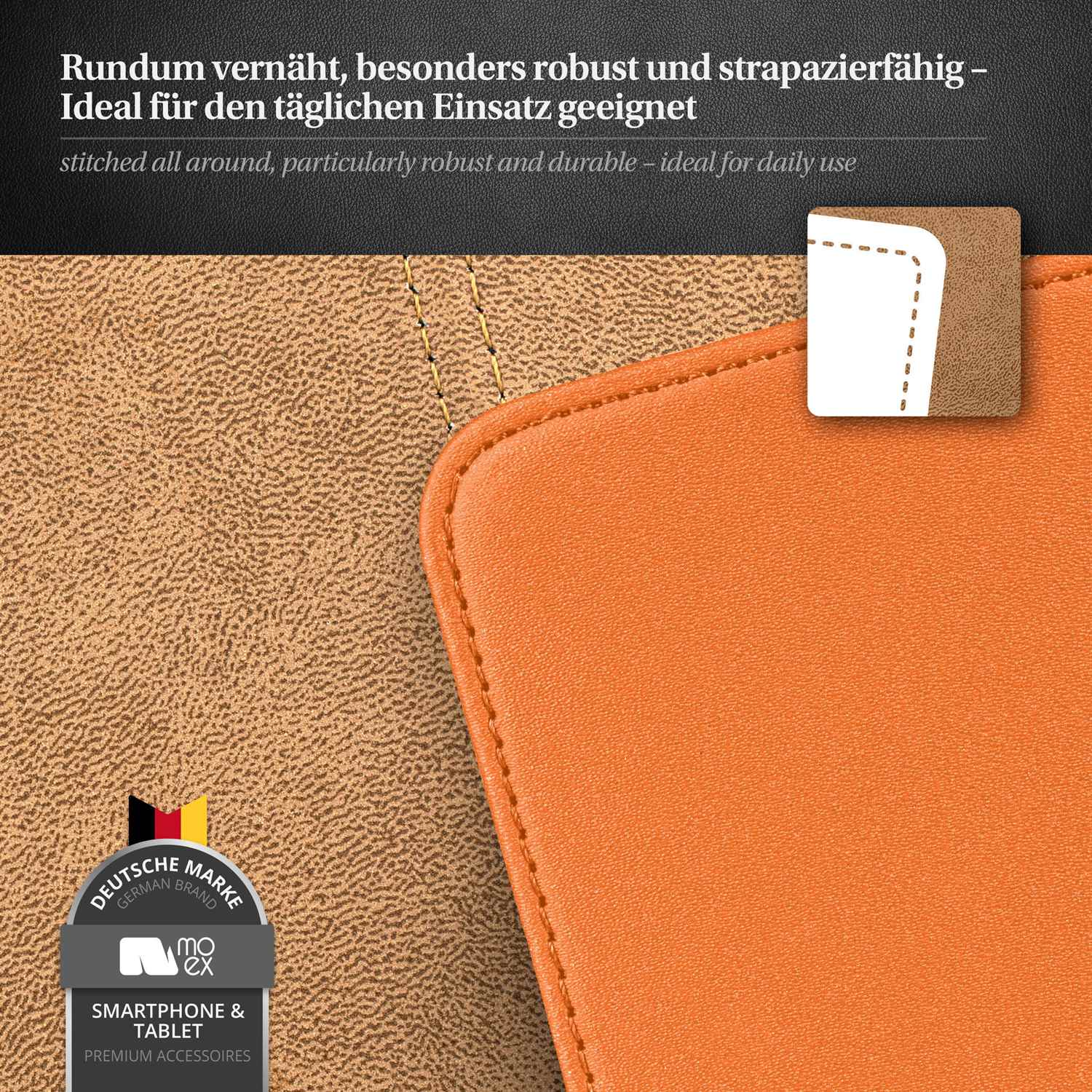moex Flip Case iPhone 5s Klapphülle Leder Optik – Weiteres Produktbild 4