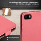 moex Flip Case iPhone 5s Klapphülle Leder Optik – Weiteres Produktbild 3