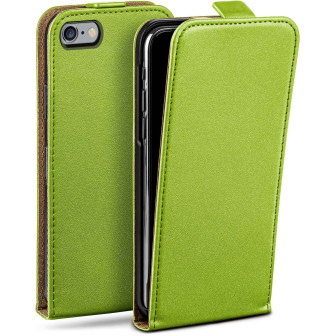 moex moex Flip Case iPhone 6 Plus Klapphülle Leder Optik – Lime-Green