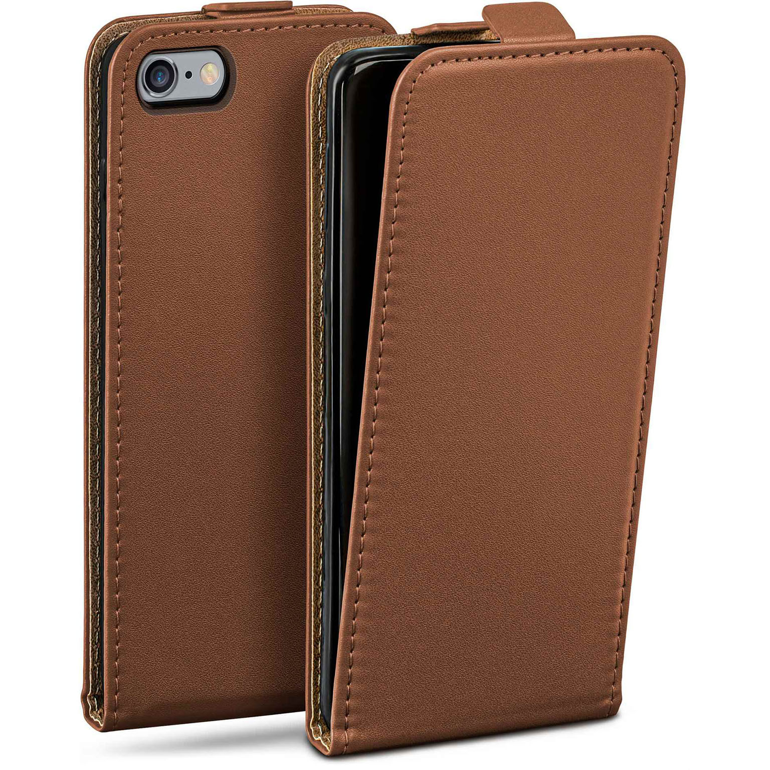 moex Flip Case iPhone 6 Klapphülle Leder Optik Hauptbild