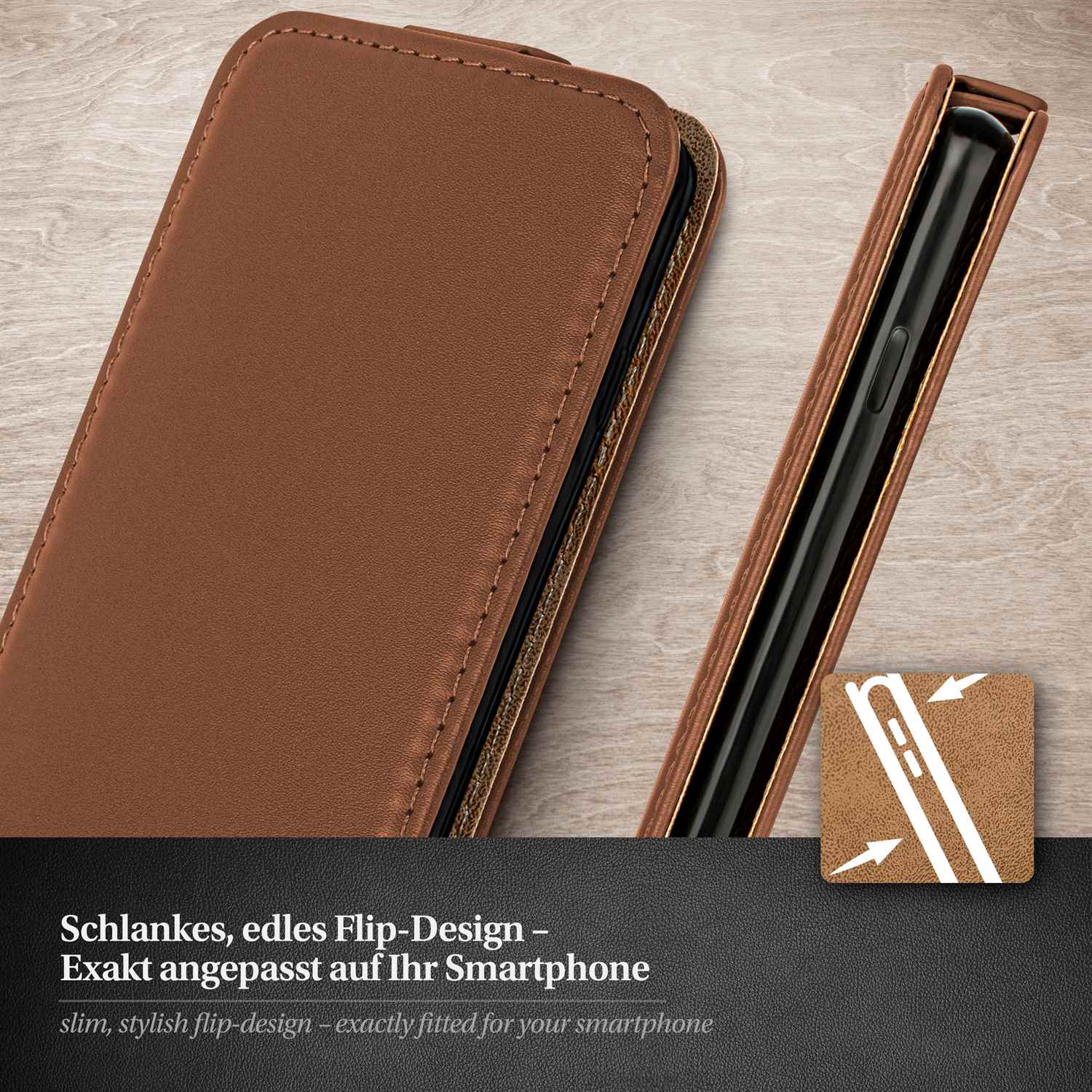 moex Flip Case iPhone 6 Klapphülle Leder Optik – Weiteres Produktbild 1