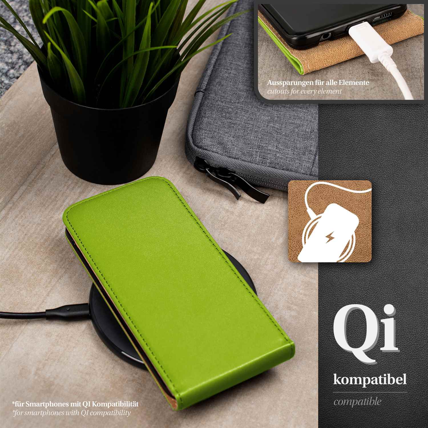 moex Flip Case iPhone 6 Klapphülle Leder Optik – Weiteres Produktbild 5
