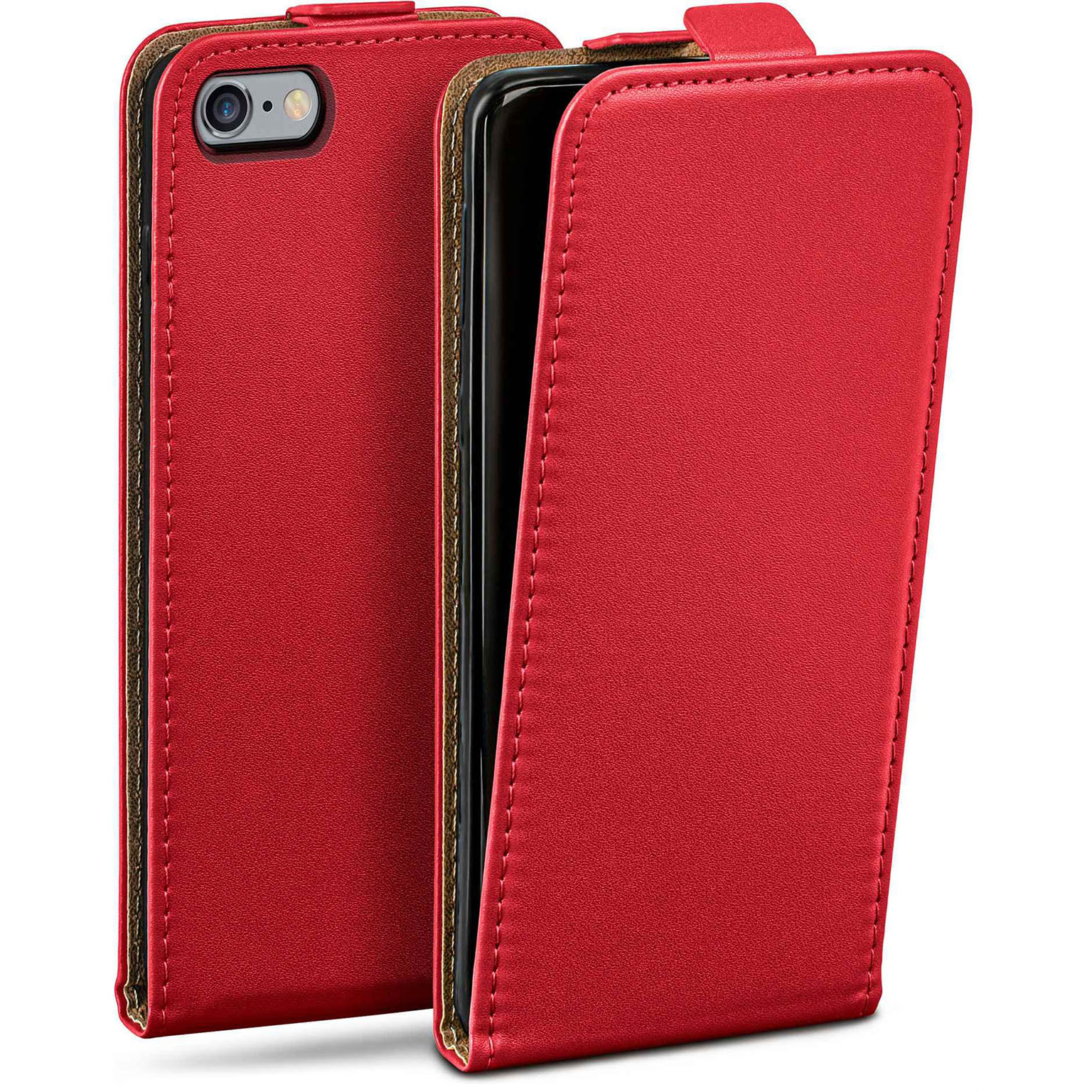moex Flip Case iPhone 6 Klapphülle Leder Optik Hauptbild
