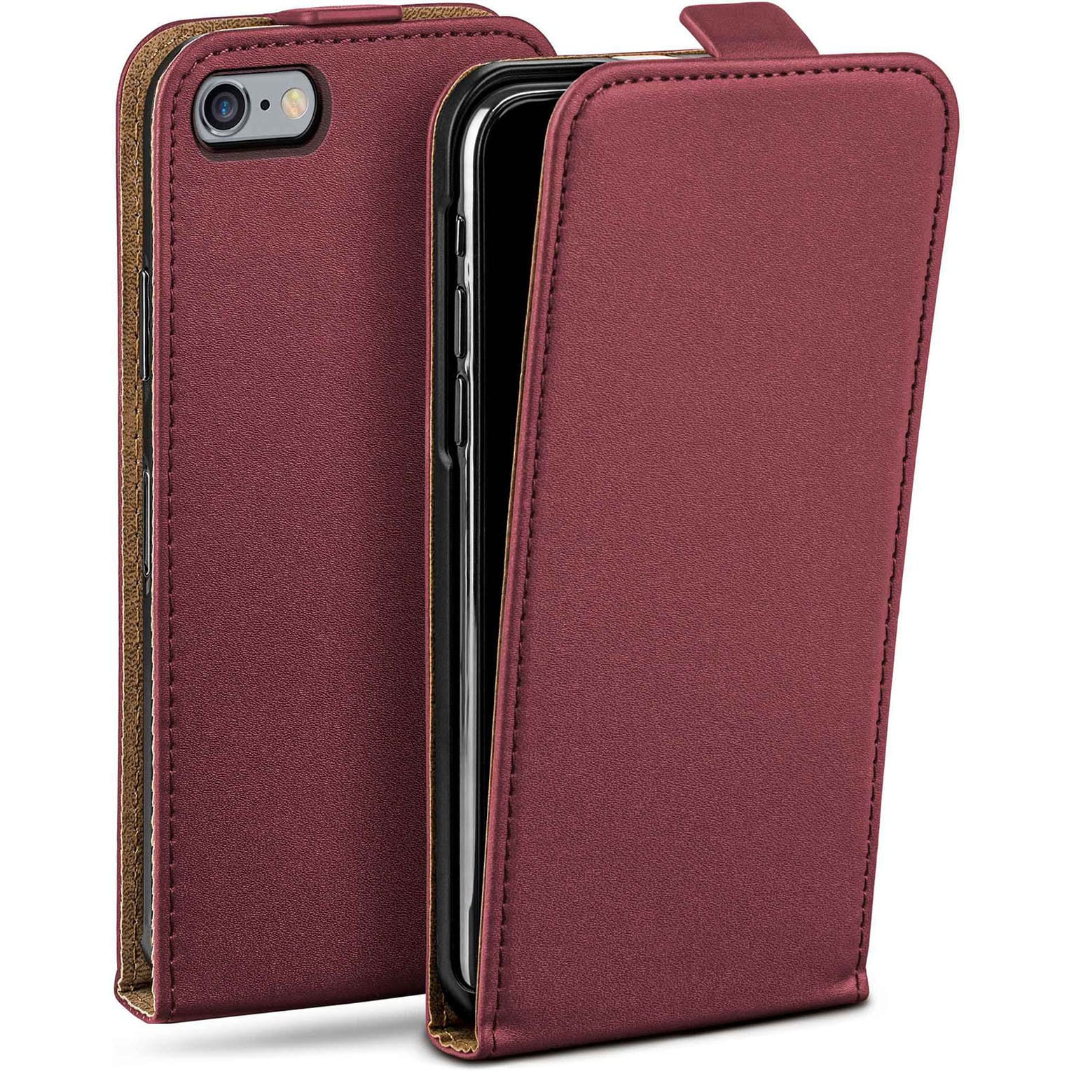moex Flip Case iPhone 6s Plus Klapphülle Leder Optik – Weiteres Produktbild 1 moex Flip Case iPhone 6s Plus Klapphülle Leder Optik – Weiteres Produktbild 1