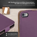 moex Flip Case iPhone 6s Plus Klapphülle Leder Optik – Produktbild 3