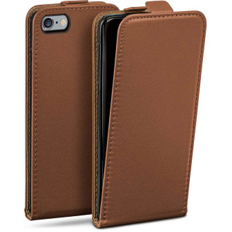 moex Flip Case iPhone 6s Klapphülle Leder Optik – Umber-Brown moex Flip Case iPhone 6s Klapphülle Leder Optik – Umber-Brown