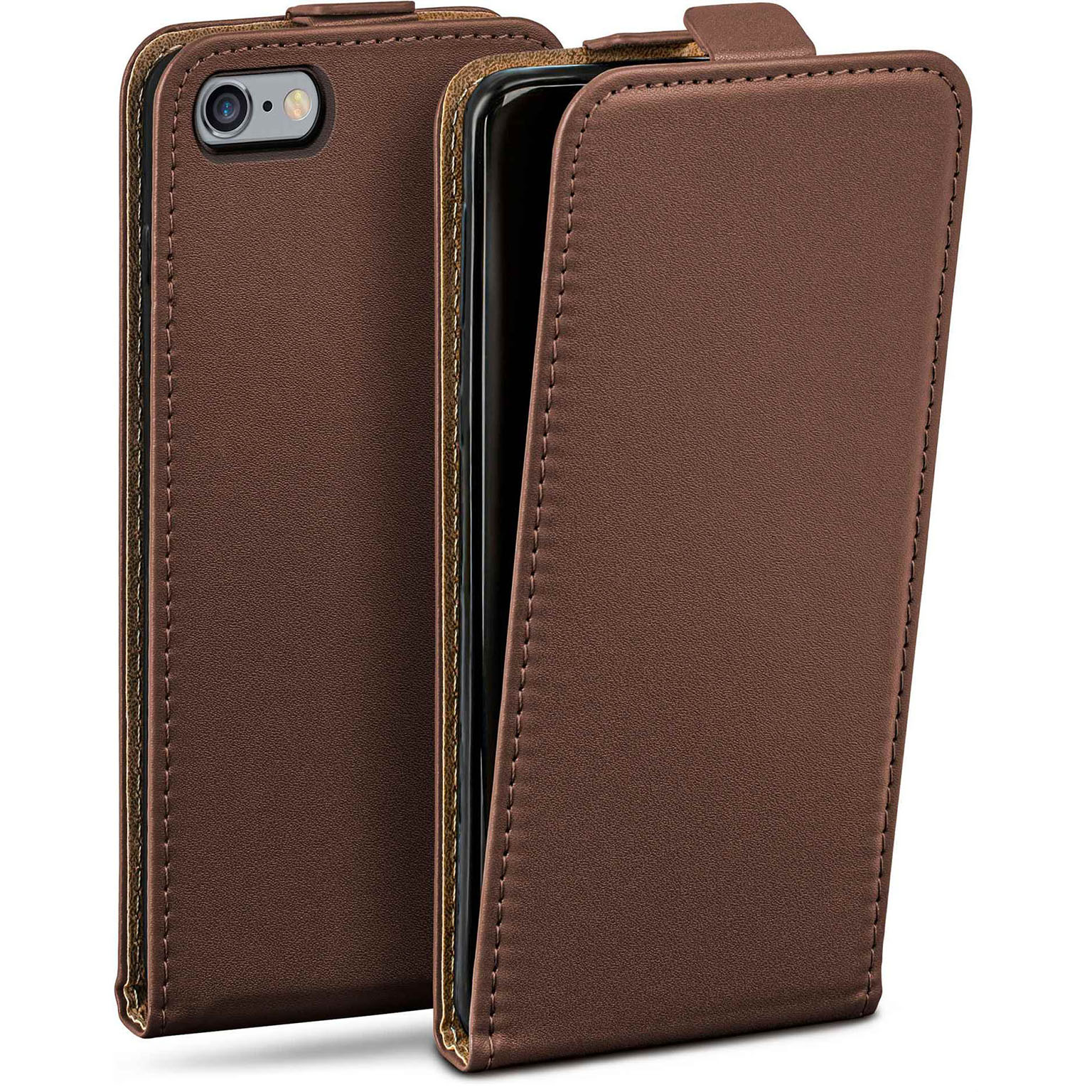 moex Flip Case iPhone 6s Klapphülle Leder Optik – Weiteres Produktbild 1 moex Flip Case iPhone 6s Klapphülle Leder Optik – Weiteres Produktbild 1
