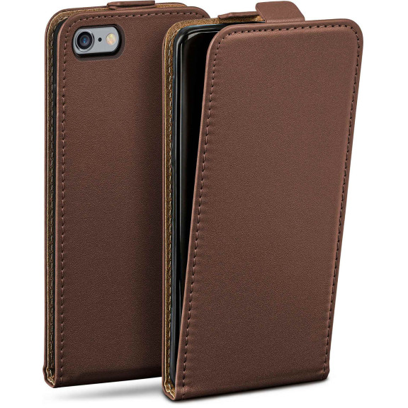 moex Flip Case iPhone 6s Klapphülle Leder Optik – Weiteres Produktbild 1