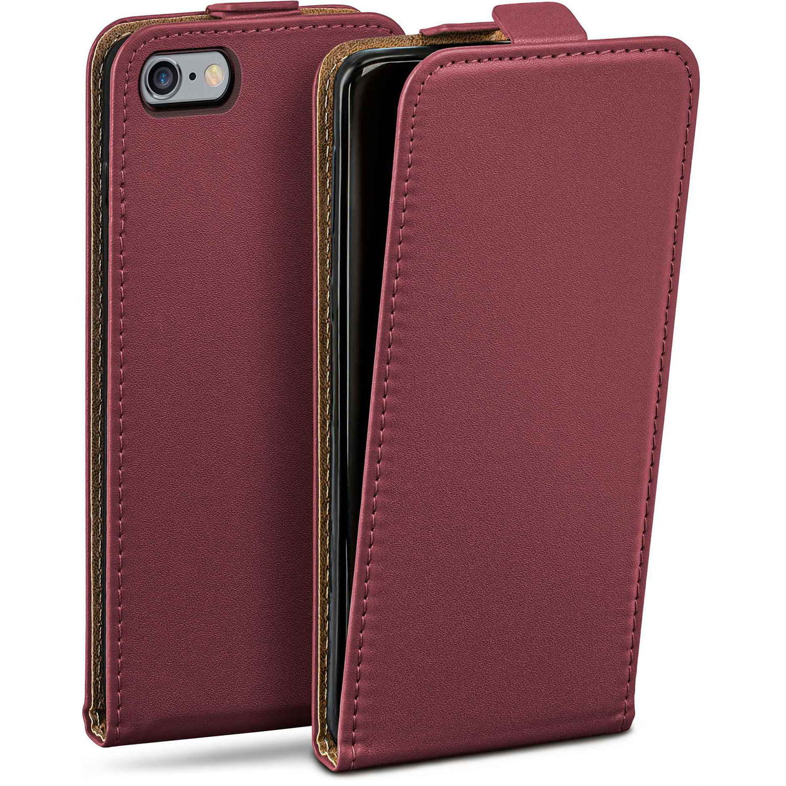 moex Flip Case iPhone 6s Klapphülle Leder Optik – Weiteres Produktbild 1 moex Flip Case iPhone 6s Klapphülle Leder Optik – Weiteres Produktbild 1