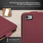 moex Flip Case iPhone 6s Klapphülle Leder Optik – Weiteres Produktbild 3