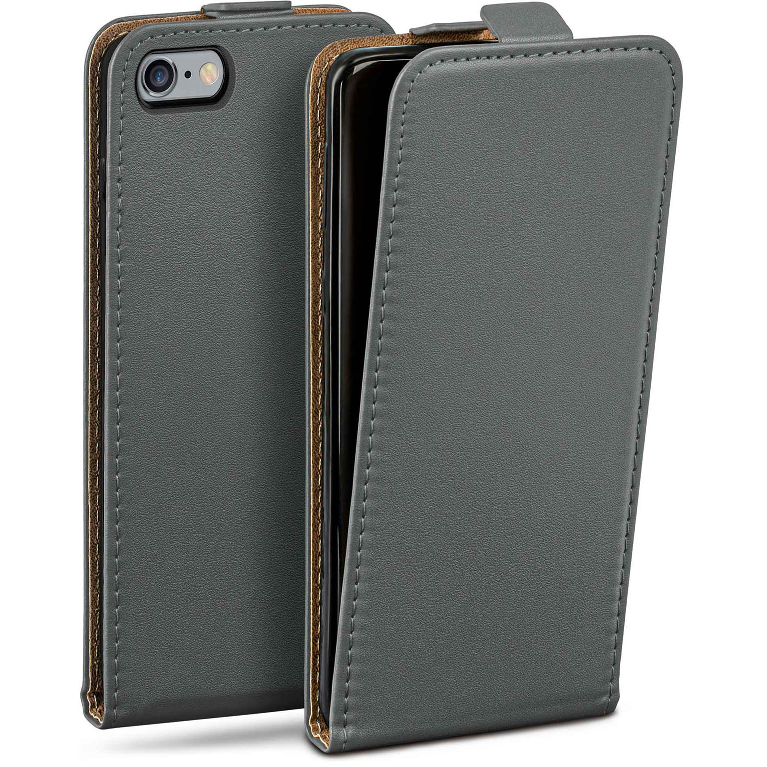 moex Flip Case iPhone 6s Klapphülle Leder Optik – Weiteres Produktbild 1 moex Flip Case iPhone 6s Klapphülle Leder Optik – Weiteres Produktbild 1