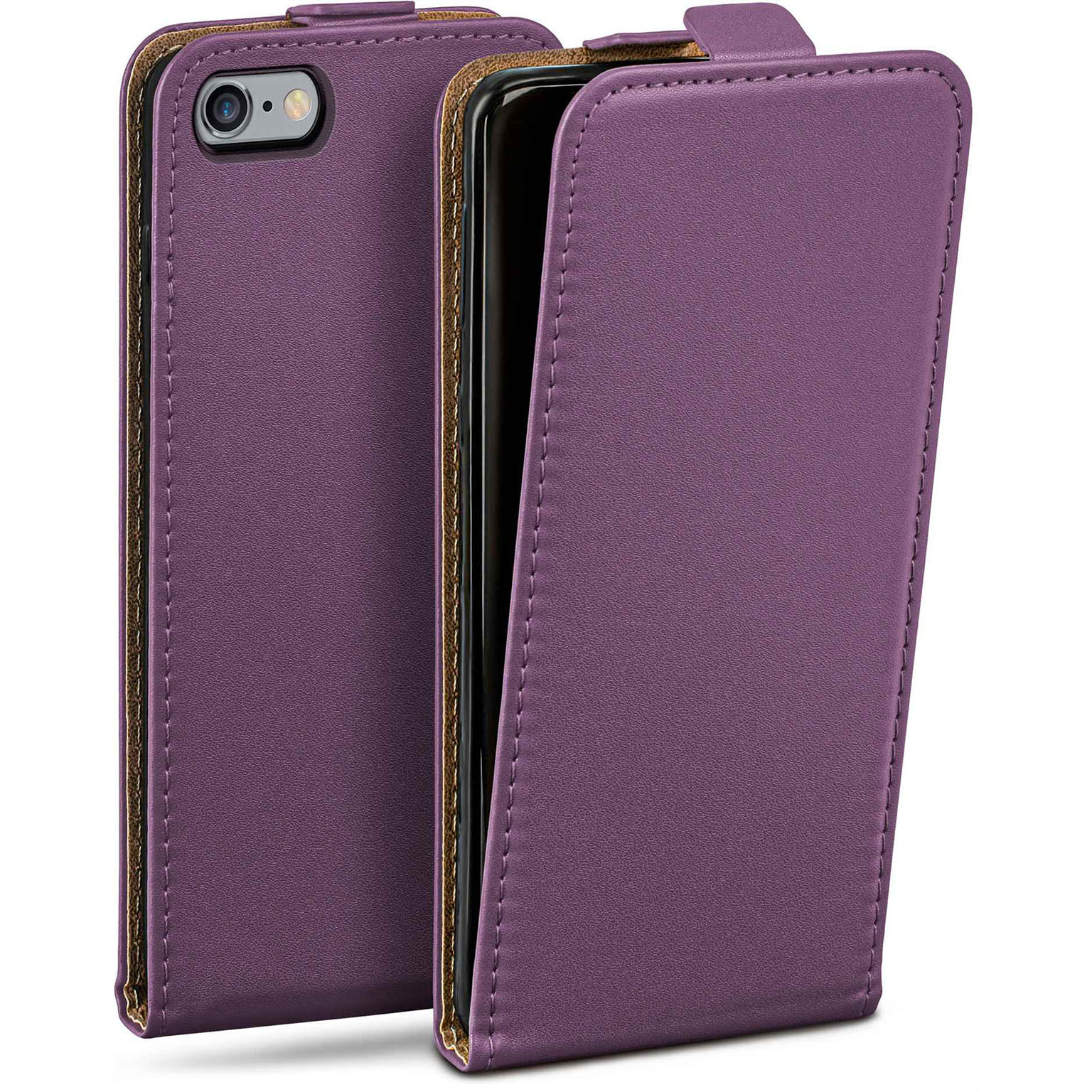moex Flip Case iPhone 6s Klapphülle Leder Optik – Weiteres Produktbild 1 moex Flip Case iPhone 6s Klapphülle Leder Optik – Weiteres Produktbild 1