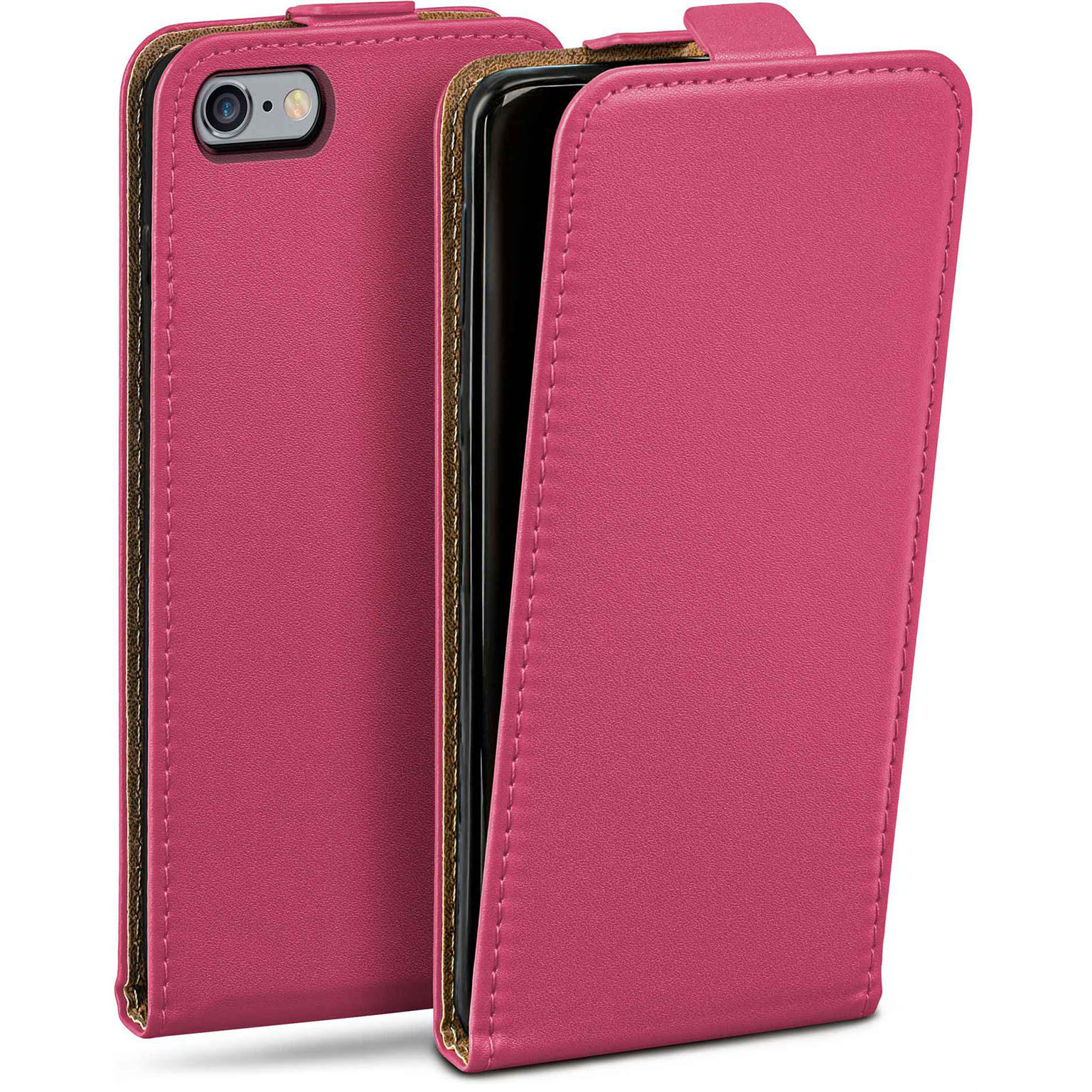moex Flip Case iPhone 6s Klapphülle Leder Optik – Weiteres Produktbild 1 moex Flip Case iPhone 6s Klapphülle Leder Optik – Weiteres Produktbild 1
