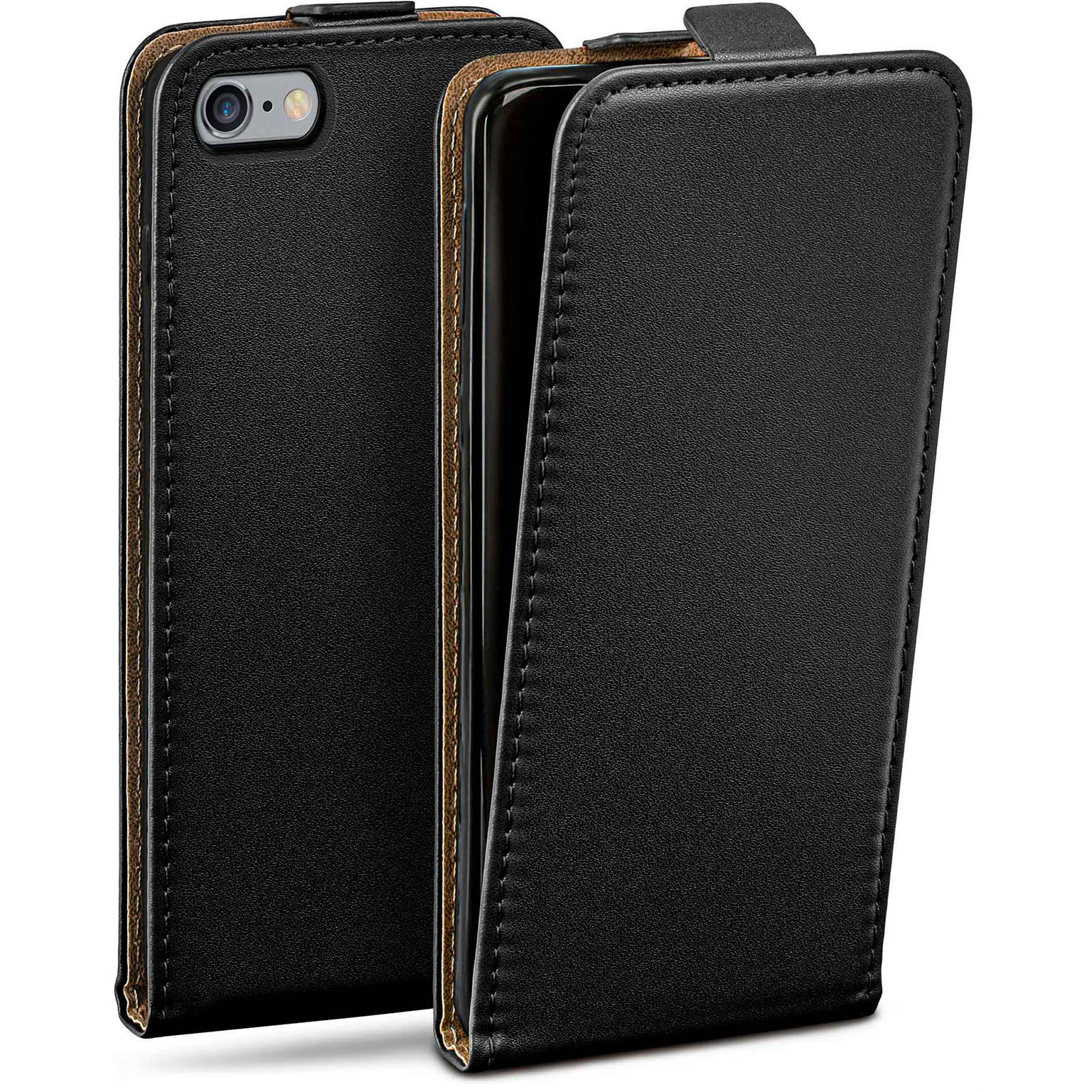 moex Flip Case iPhone 6s Klapphülle Leder Optik – undefined