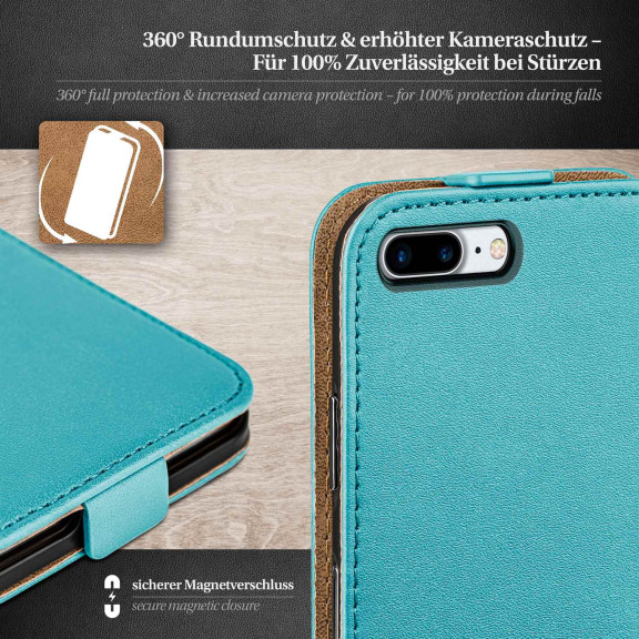 moex Flip Case iPhone 8 Plus Klapphülle Leder Optik – Weiteres Produktbild 3 moex Flip Case iPhone 8 Plus Klapphülle Leder Optik – Weiteres Produktbild 3
