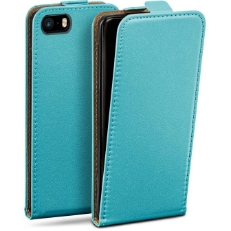 moex Flip Case iPhone SE (2016) Klapphülle Leder Optik – Aqua-Cyan moex Flip Case iPhone SE (2016) Klapphülle Leder Optik – Aqua-Cyan