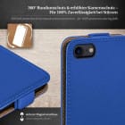moex Flip Case iPhone SE (2020) Klapphülle Leder Optik – Produktbild 3