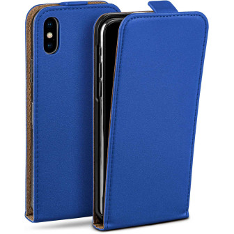 moex Flip Case iPhone X Klapphülle Leder Optik – Royal-Blue moex Flip Case iPhone X Klapphülle Leder Optik – Royal-Blue
