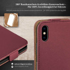 moex Flip Case iPhone X Klapphülle Leder Optik – Weiteres Produktbild 3