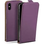 moex Flip Case iPhone X Klapphülle Leder Optik – Weiteres Produktbild 1