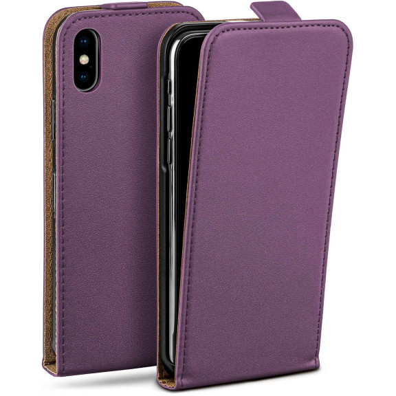 moex Flip Case iPhone X Klapphülle Leder Optik – Weiteres Produktbild 1 moex Flip Case iPhone X Klapphülle Leder Optik – Weiteres Produktbild 1