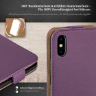 moex Flip Case iPhone X Klapphülle Leder Optik – Weiteres Produktbild 3
