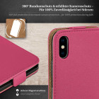 moex Flip Case iPhone X Klapphülle Leder Optik – Weiteres Produktbild 3