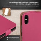 moex Flip Case iPhone X Klapphülle Leder Optik – Weiteres Produktbild 3