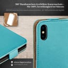 moex Flip Case iPhone X Klapphülle Leder Optik – Weiteres Produktbild 3