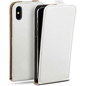 moex Flip Case iPhone X Klapphülle Leder Optik – Pearl-White moex Flip Case iPhone X Klapphülle Leder Optik – Pearl-White