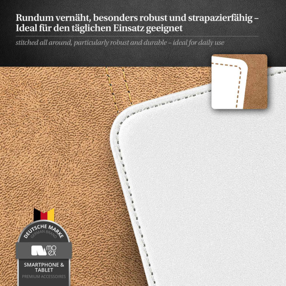 moex Flip Case iPhone X Klapphülle Leder Optik – Weiteres Produktbild 5