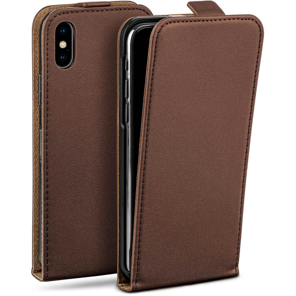 moex Flip Case iPhone XS Klapphülle Leder Optik – Weiteres Produktbild 1 moex Flip Case iPhone XS Klapphülle Leder Optik – Weiteres Produktbild 1