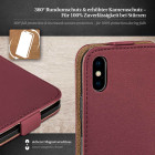 moex Flip Case iPhone XS Klapphülle Leder Optik – Weiteres Produktbild 3