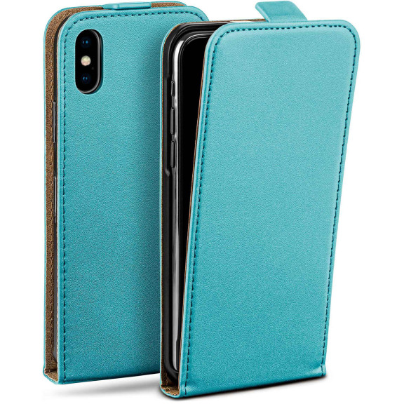moex Flip Case iPhone XS Klapphülle Leder Optik – Weiteres Produktbild 1 moex Flip Case iPhone XS Klapphülle Leder Optik – Weiteres Produktbild 1