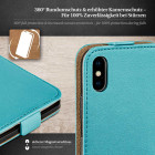moex Flip Case iPhone XS Klapphülle Leder Optik – Weiteres Produktbild 3