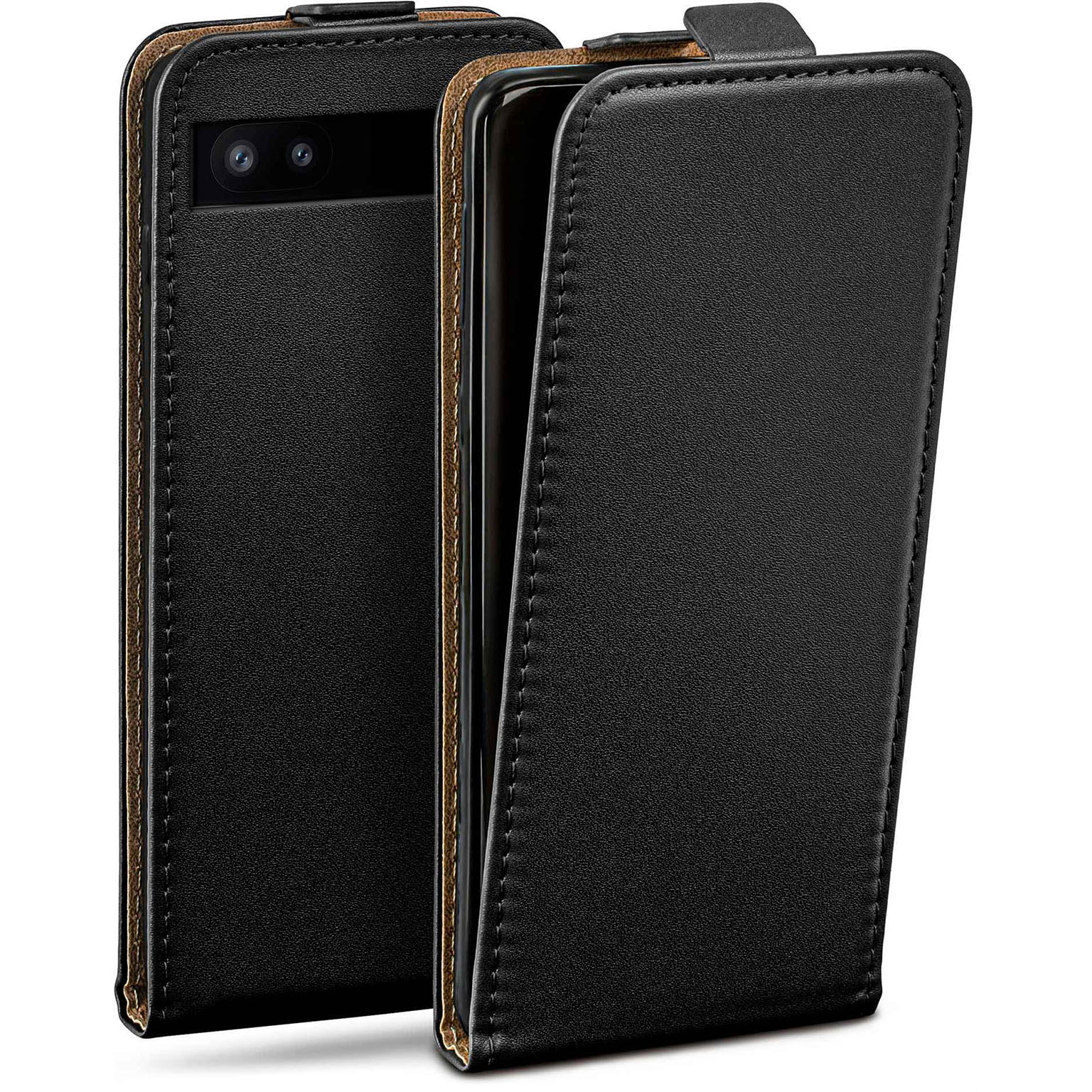 moex Flip Case Google Pixel 6a Klapphülle Leder Optik – undefined