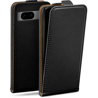 moex Flip Case Google Pixel 7 Klapphülle Leder Optik – Deep-Black